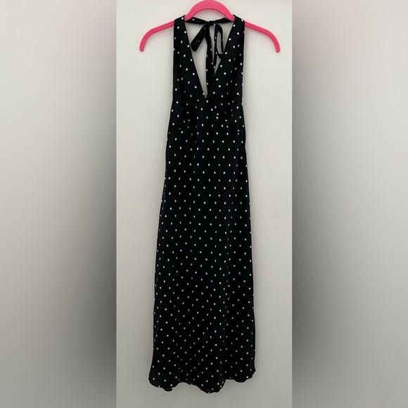 Realisation Par Sadie Silk Halter Dress in Petite Spot Noir Size S - Picture 2 of 14